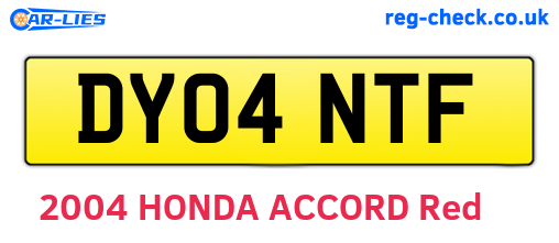 DY04NTF are the vehicle registration plates.