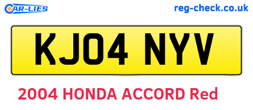 KJ04NYV are the vehicle registration plates.