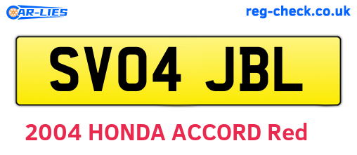 SV04JBL are the vehicle registration plates.