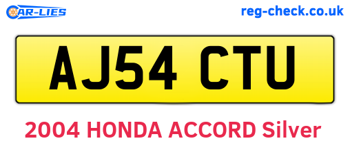 AJ54CTU are the vehicle registration plates.