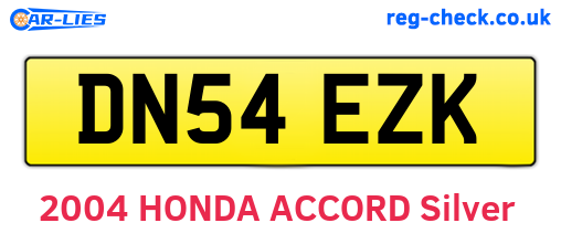 DN54EZK are the vehicle registration plates.