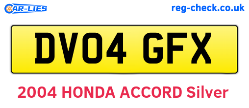 DV04GFX are the vehicle registration plates.