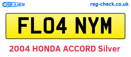 FL04NYM are the vehicle registration plates.