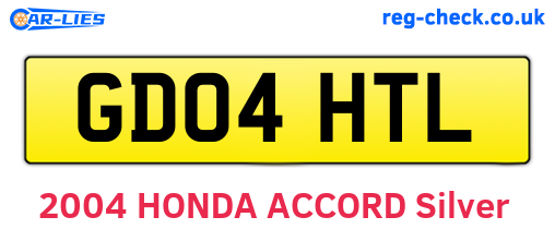 GD04HTL are the vehicle registration plates.