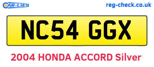 NC54GGX are the vehicle registration plates.