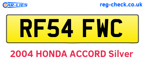 RF54FWC are the vehicle registration plates.