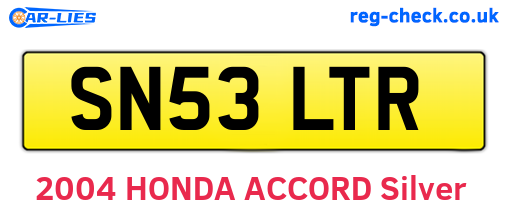 SN53LTR are the vehicle registration plates.