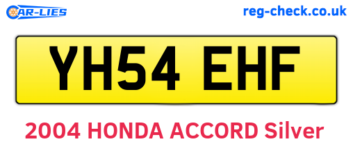 YH54EHF are the vehicle registration plates.