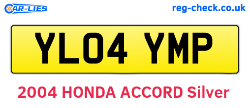 YL04YMP are the vehicle registration plates.