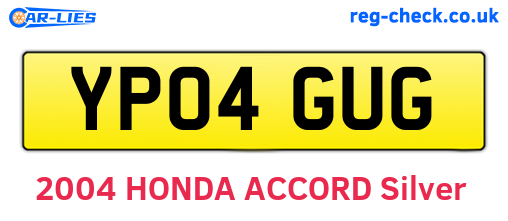 YP04GUG are the vehicle registration plates.
