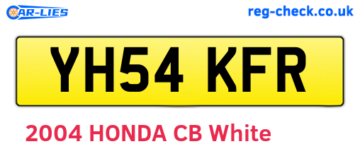 YH54KFR are the vehicle registration plates.