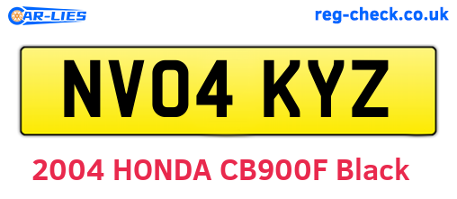 NV04KYZ are the vehicle registration plates.