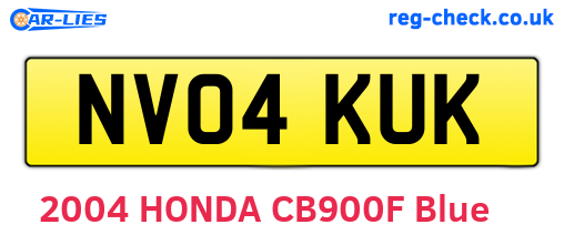 NV04KUK are the vehicle registration plates.