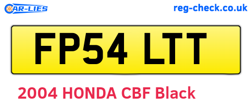 FP54LTT are the vehicle registration plates.