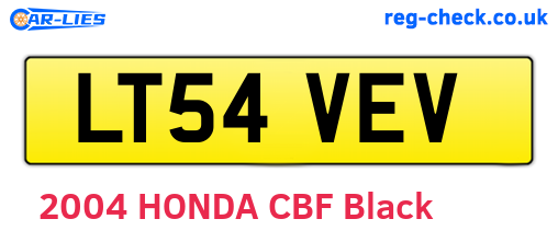 LT54VEV are the vehicle registration plates.