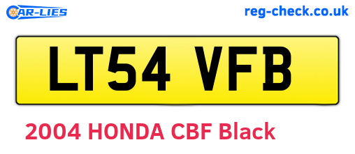 LT54VFB are the vehicle registration plates.