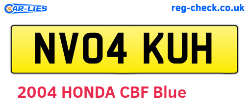 NV04KUH are the vehicle registration plates.