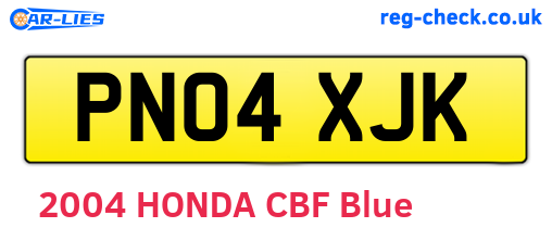 PN04XJK are the vehicle registration plates.