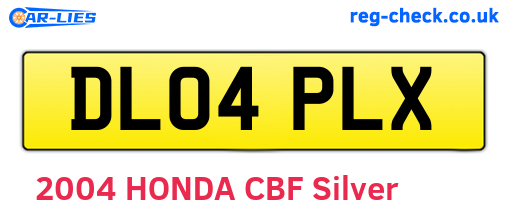 DL04PLX are the vehicle registration plates.