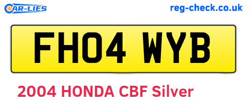FH04WYB are the vehicle registration plates.