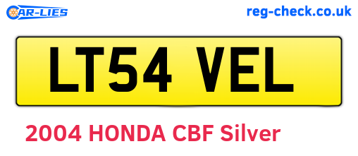 LT54VEL are the vehicle registration plates.