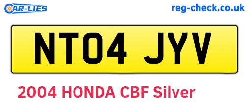 NT04JYV are the vehicle registration plates.