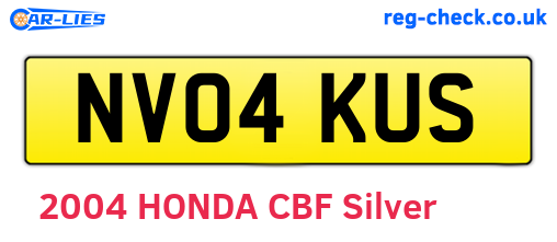 NV04KUS are the vehicle registration plates.