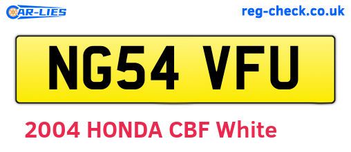 NG54VFU are the vehicle registration plates.