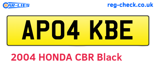 AP04KBE are the vehicle registration plates.