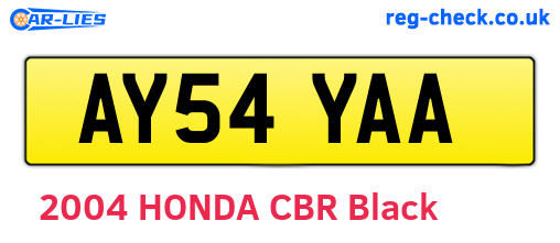 AY54YAA are the vehicle registration plates.