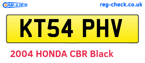 KT54PHV are the vehicle registration plates.