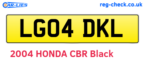 LG04DKL are the vehicle registration plates.