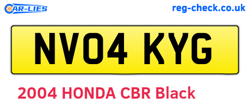 NV04KYG are the vehicle registration plates.