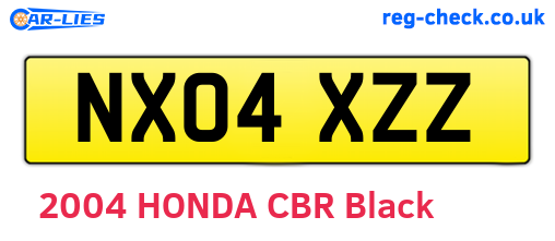 NX04XZZ are the vehicle registration plates.