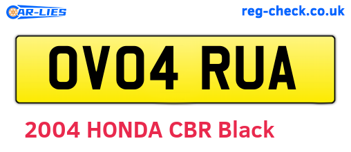 OV04RUA are the vehicle registration plates.