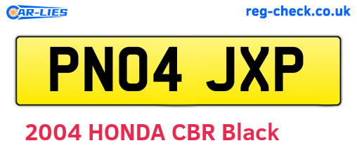 PN04JXP are the vehicle registration plates.
