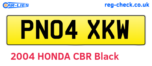 PN04XKW are the vehicle registration plates.