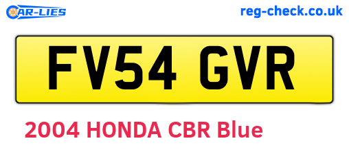 FV54GVR are the vehicle registration plates.