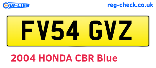 FV54GVZ are the vehicle registration plates.