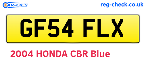 GF54FLX are the vehicle registration plates.