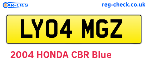 LY04MGZ are the vehicle registration plates.
