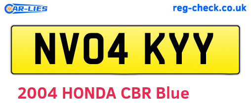 NV04KYY are the vehicle registration plates.