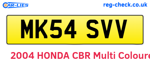 MK54SVV are the vehicle registration plates.