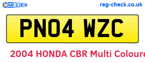 PN04WZC are the vehicle registration plates.