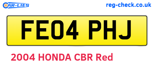 FE04PHJ are the vehicle registration plates.