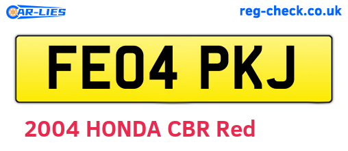 FE04PKJ are the vehicle registration plates.