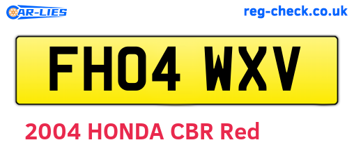 FH04WXV are the vehicle registration plates.