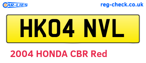 HK04NVL are the vehicle registration plates.