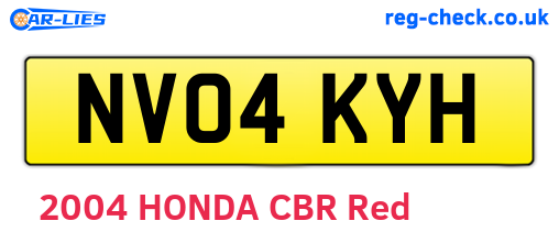 NV04KYH are the vehicle registration plates.