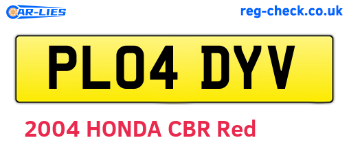 PL04DYV are the vehicle registration plates.
